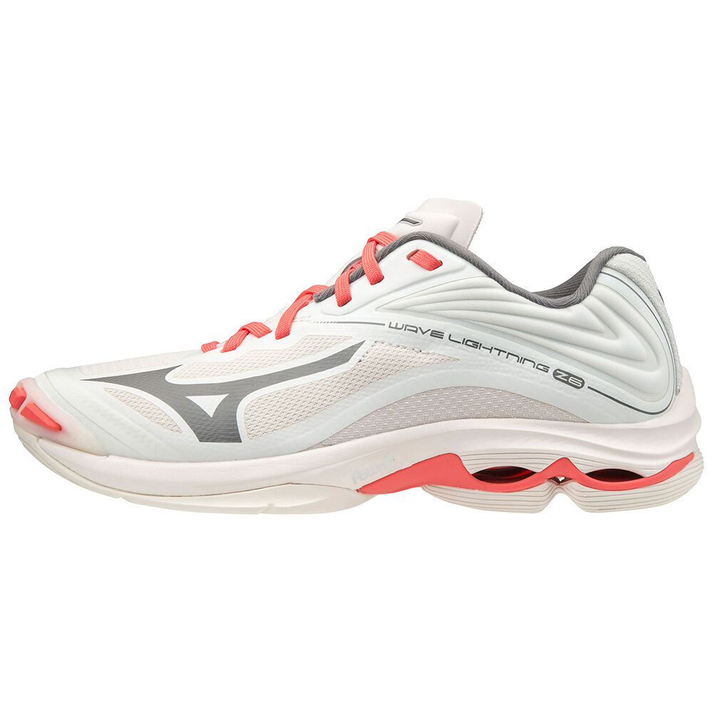 Mizuno Wave Lightning Z6 Női Röplabda Cipő Fehér/Korall DUC960713